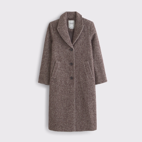 Женские куртки Abercrombie & Fitch Wool-Blend Tailored Topcoat