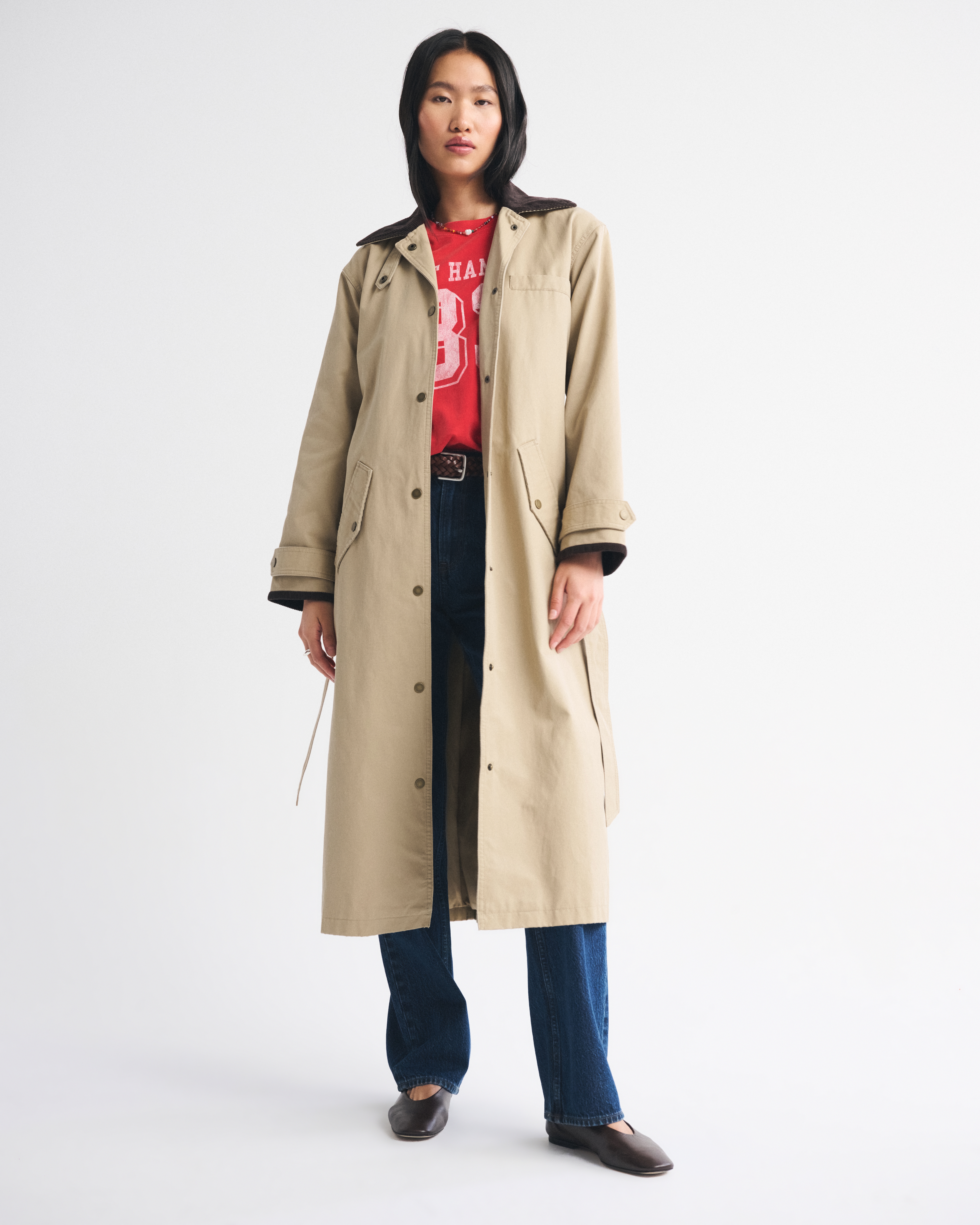 Женские куртки Abercrombie & Fitch Waxed Mac Coat — фото 3