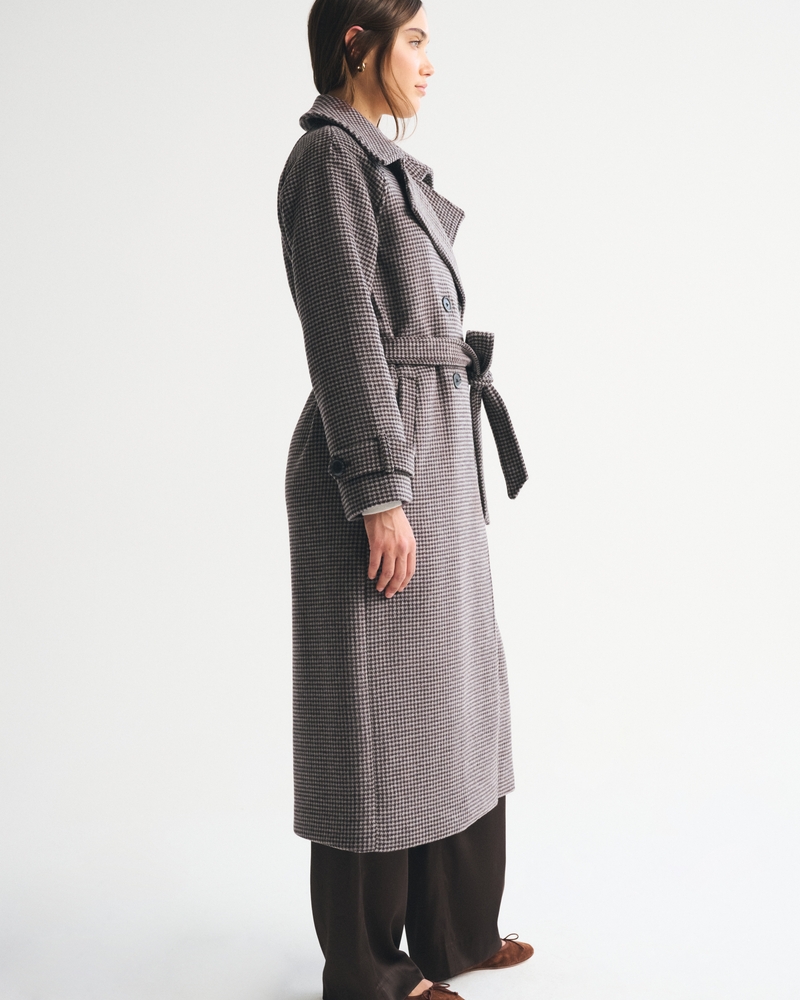 A&F Carrie Wool-Blend Trench Coat