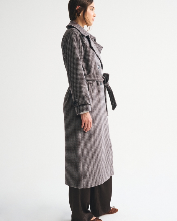 A&F Carrie Wool-Blend Trench Coat