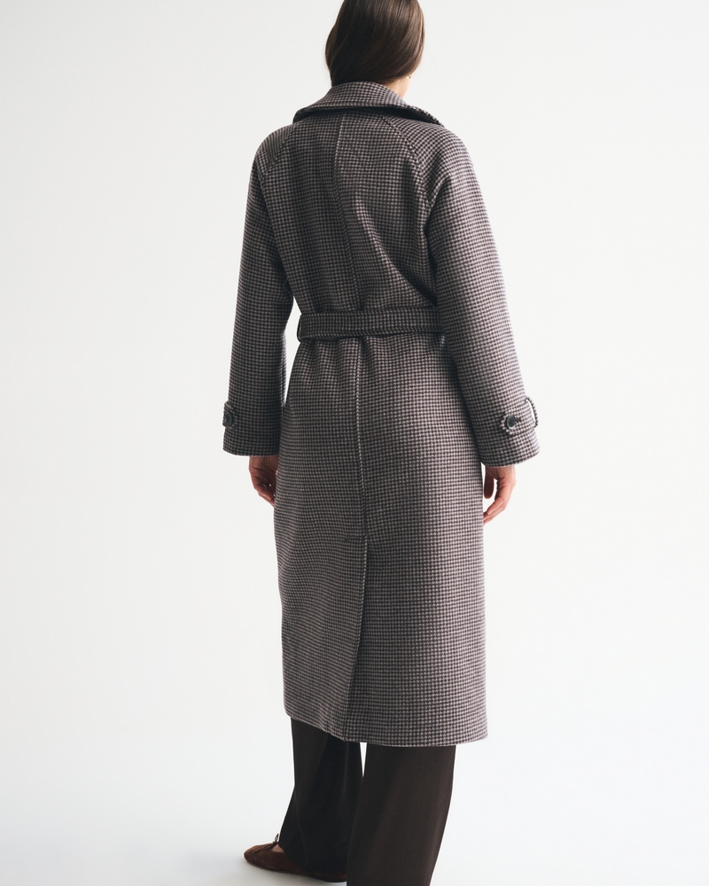 A&F Carrie Wool-Blend Trench Coat