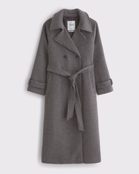 A&F Carrie Wool-Blend Trench Coat