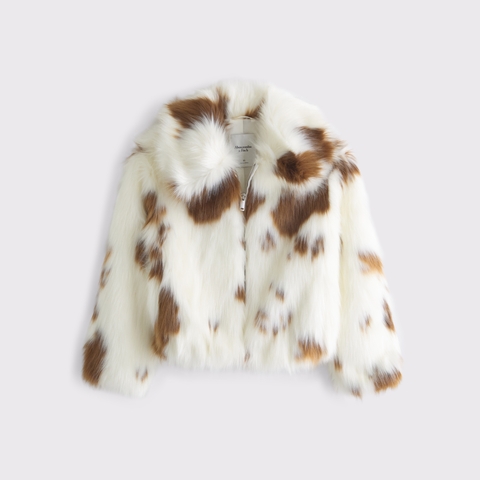 Женские куртки Abercrombie & Fitch Short Faux Fur Coat