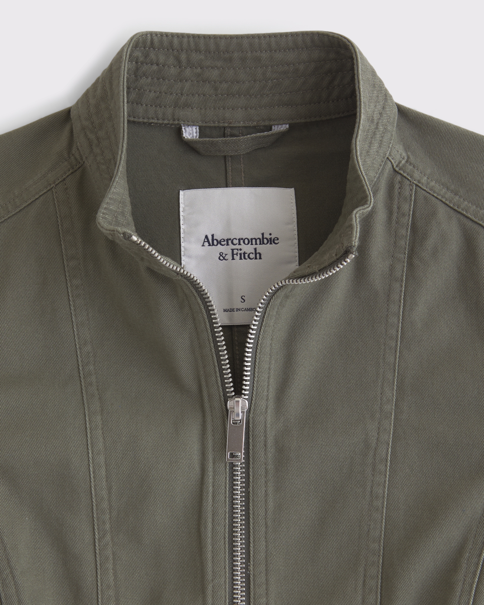 Slim Zip Twill Jacket