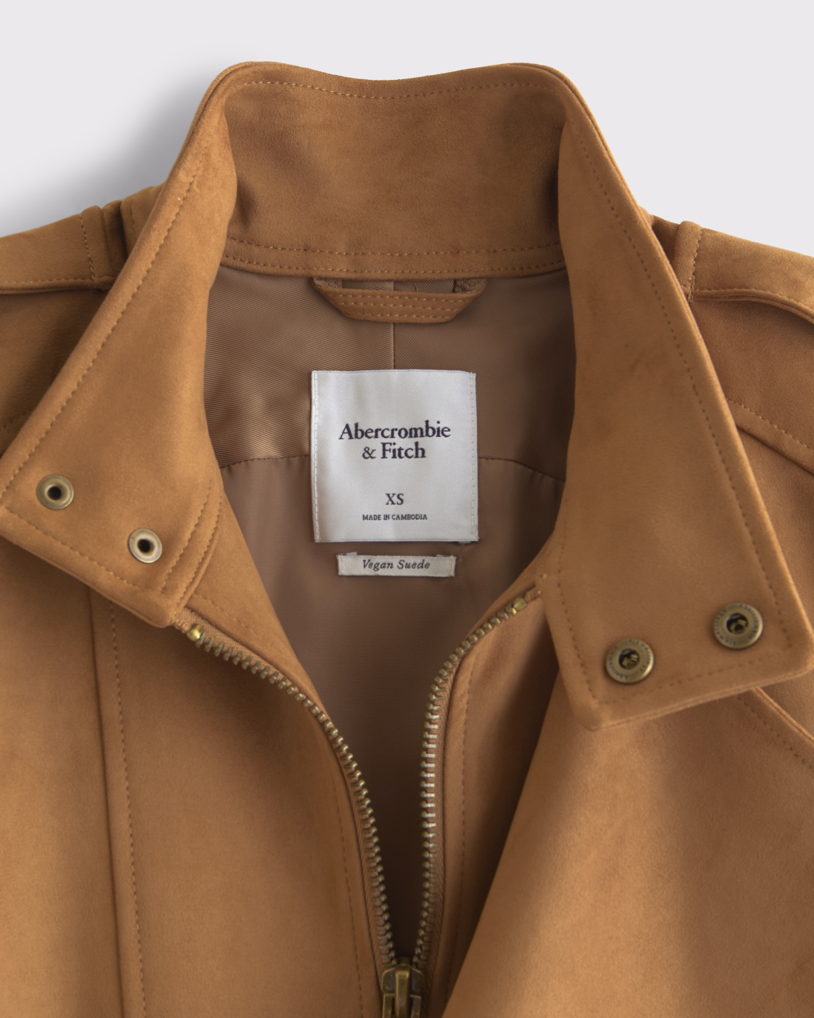 Relaxed Mockneck Vegan Leather Bomber Jacket