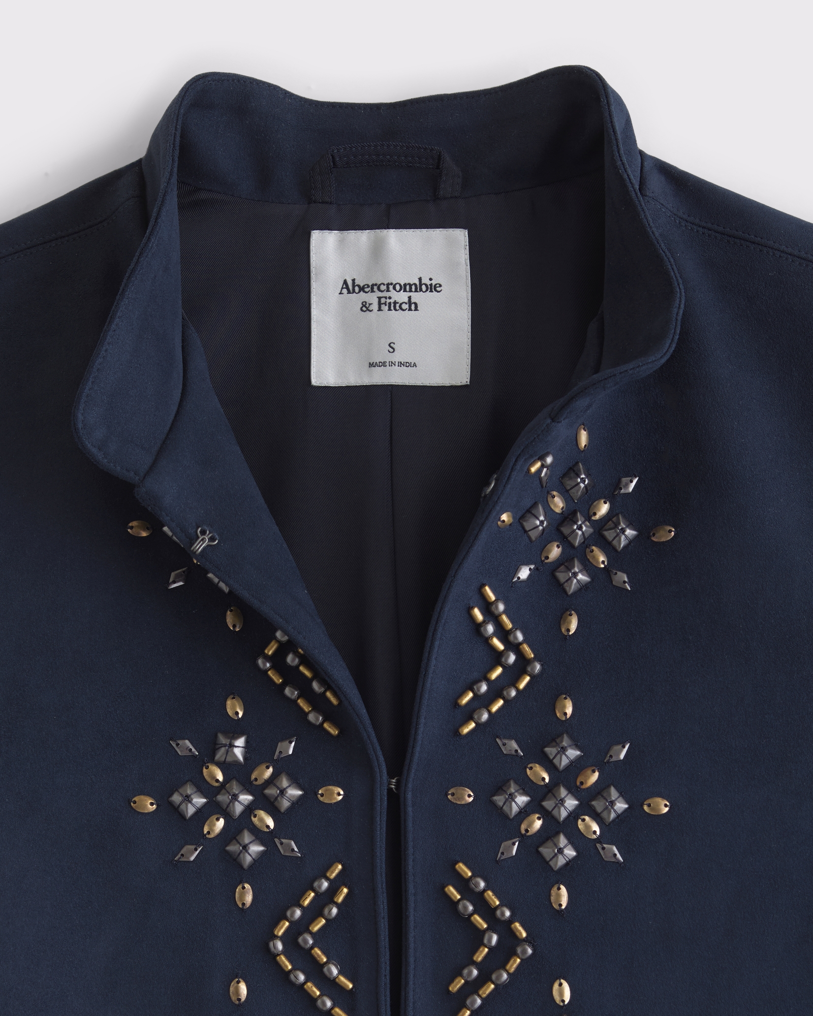 Vegan Suede Embellished Jacket