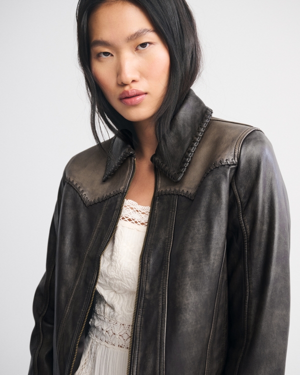 Women's Western Genuine Leather Jacket | Women's Coats & Jackets