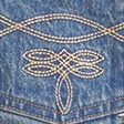 Embroidered Denim Zip-Up Jacket