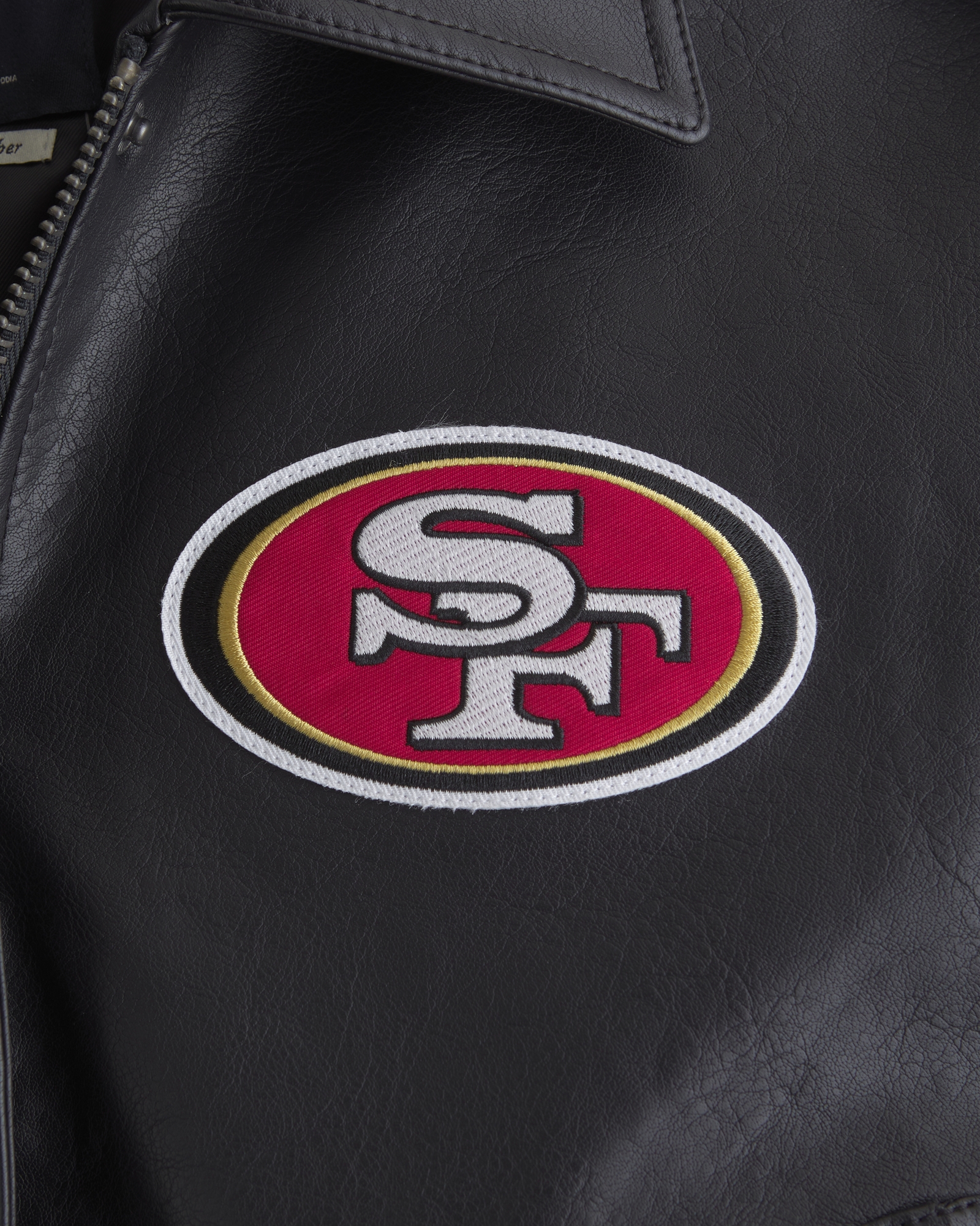 San Francisco 49ers Vegan Leather Bomber Jacket
