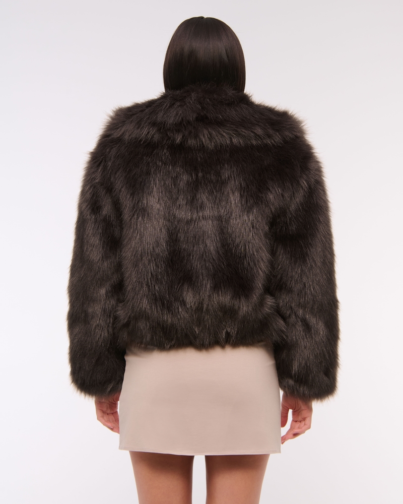 Zip-Up Faux Fur Coat