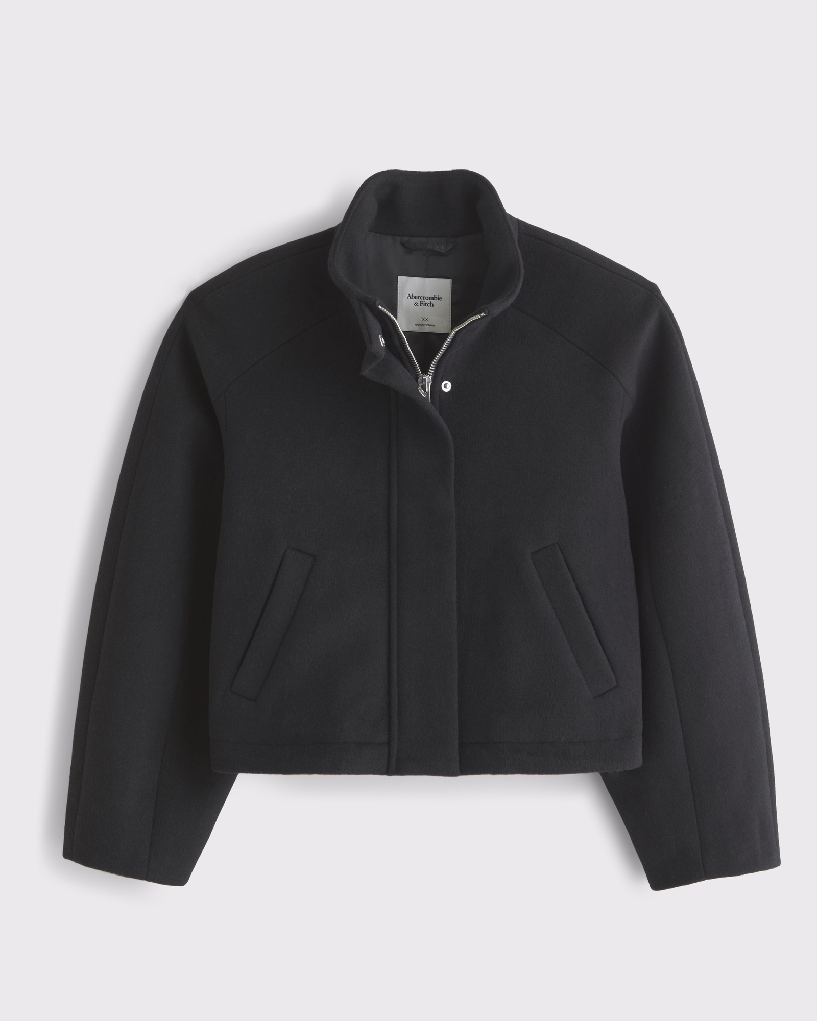 Barrel Sleeve Wool-Blend Jacket