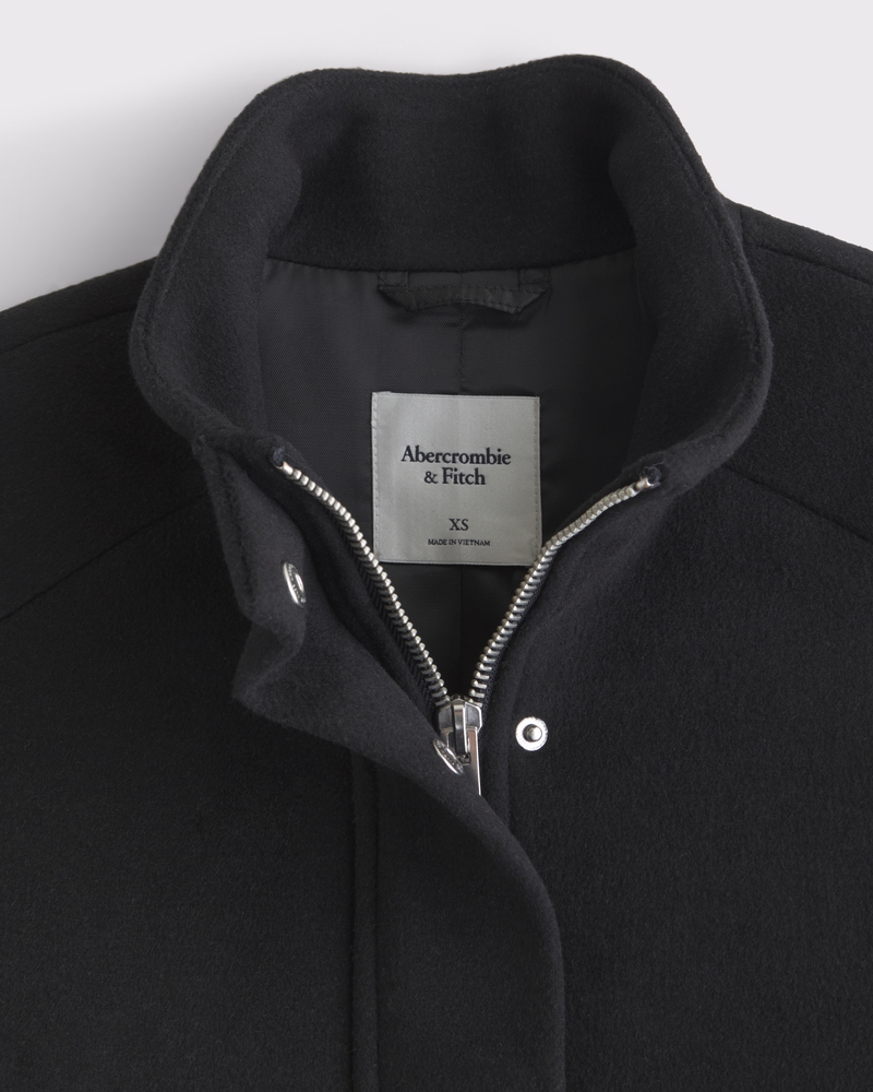 Barrel Sleeve Wool-Blend Jacket