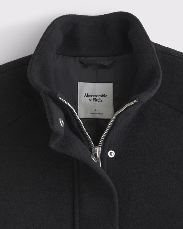 Barrel Sleeve Wool-Blend Jacket