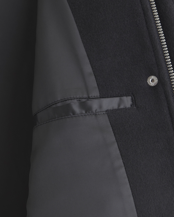 Barrel Sleeve Wool-Blend Jacket