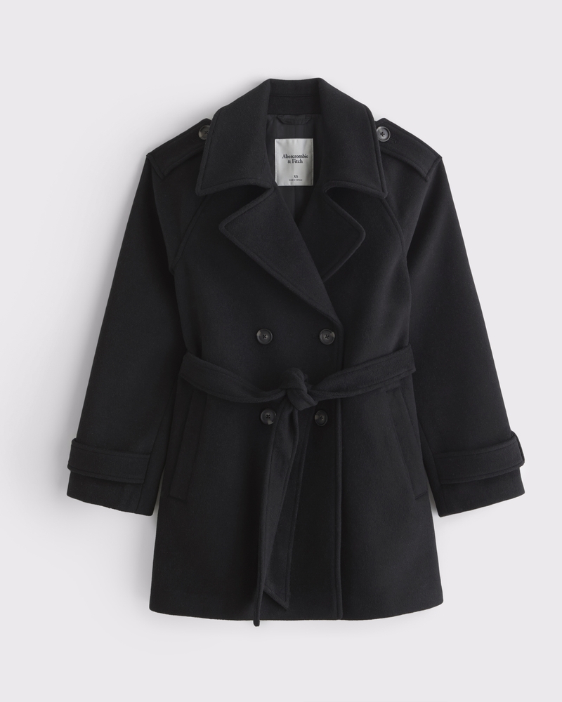予約販売 Women's Mid-Length Wool-Blend Trench Coat | Women's ジャケット・アウター