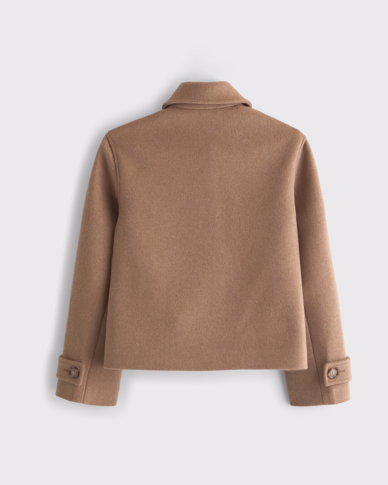 Short Wool-Blend Coat