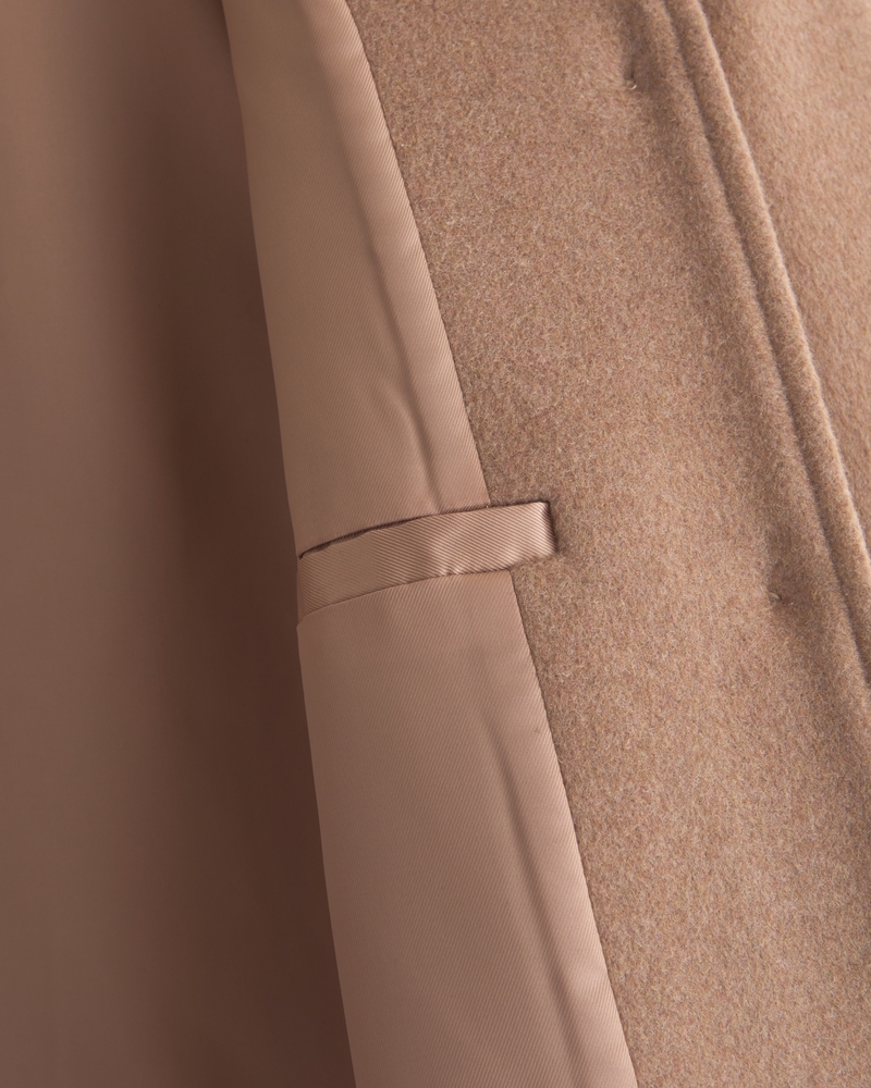 Short Wool-Blend Coat