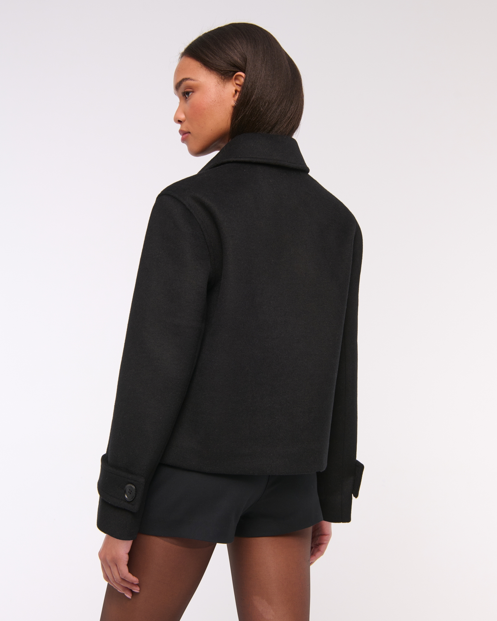 Short Wool-Blend Coat