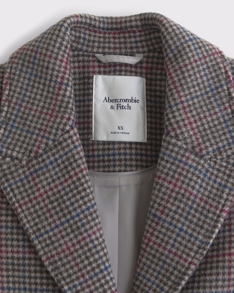 Wool-Blend Tailored Topcoat