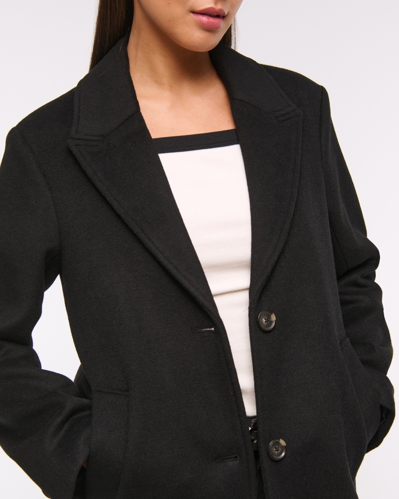 Wool-Blend Tailored Topcoat