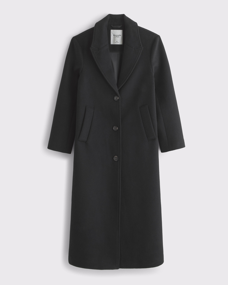 Wool-Blend Tailored Topcoat