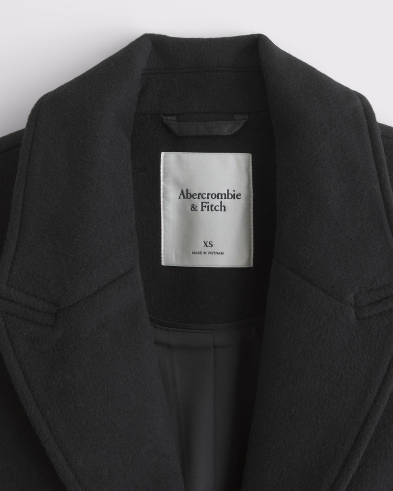 Wool-Blend Tailored Topcoat