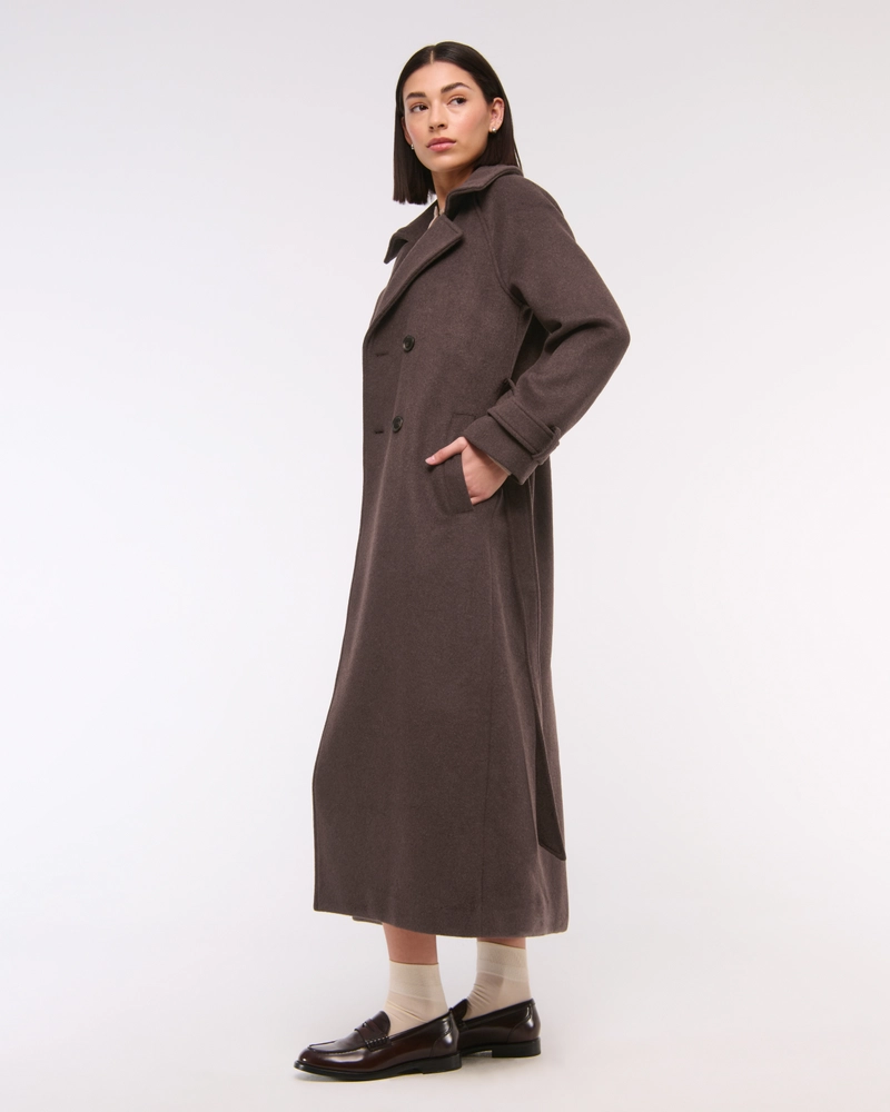 Wool-Blend Trench Coat