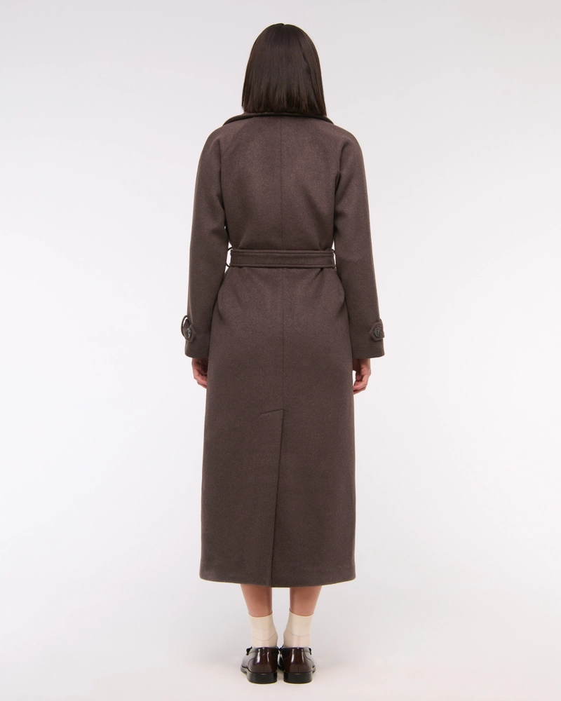 Wool-Blend Trench Coat