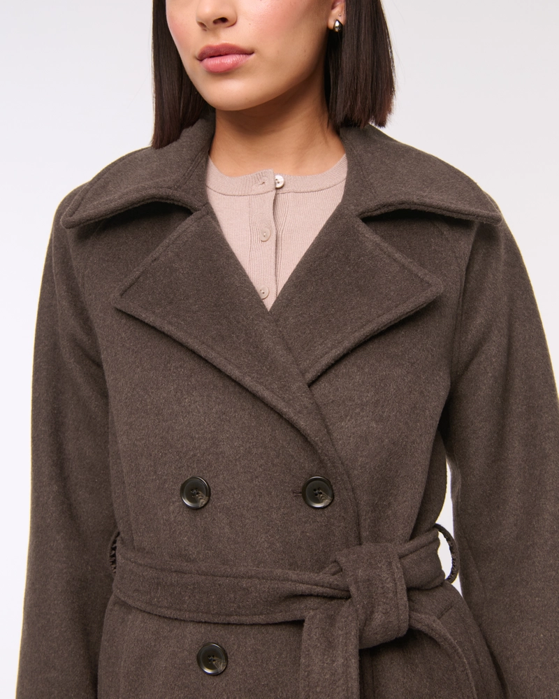 Wool-Blend Trench Coat