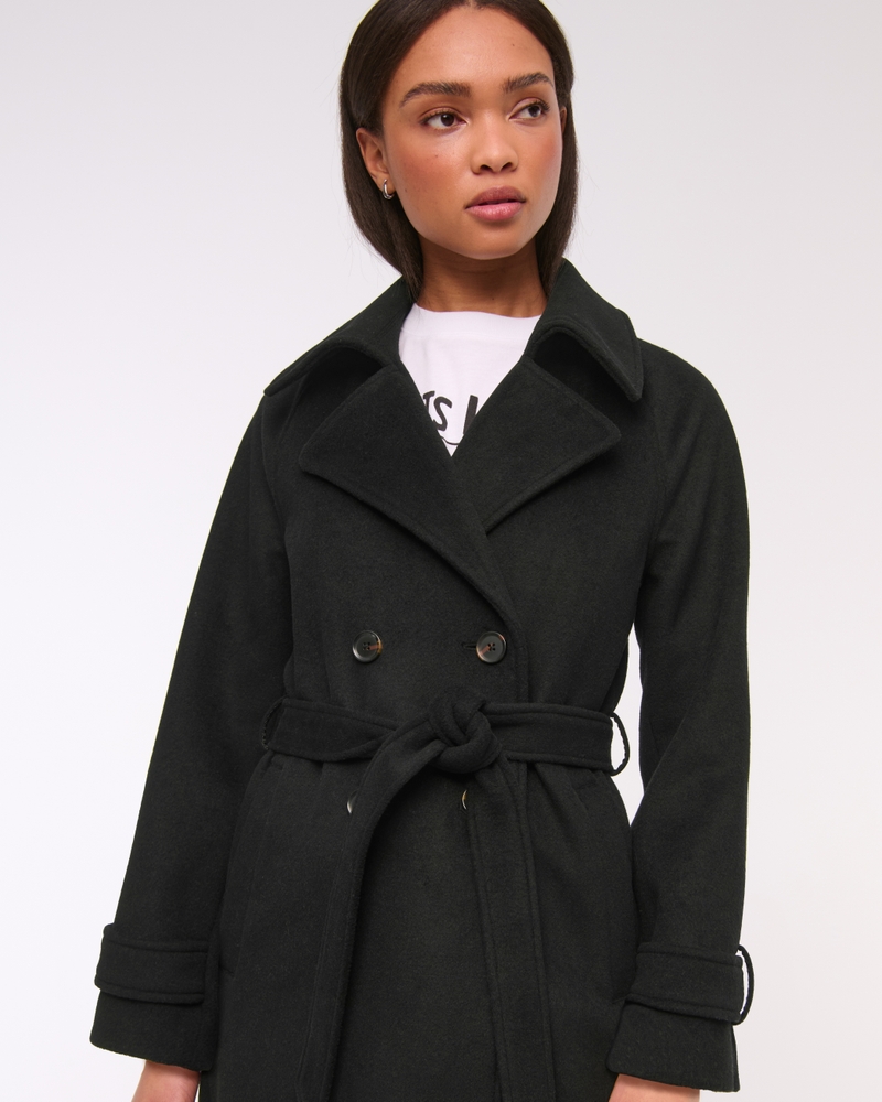 Wool-Blend Trench Coat
