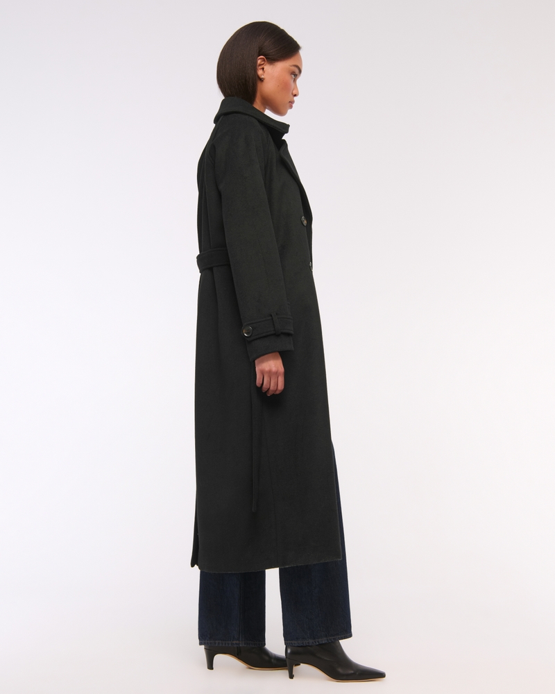Wool-Blend Trench Coat