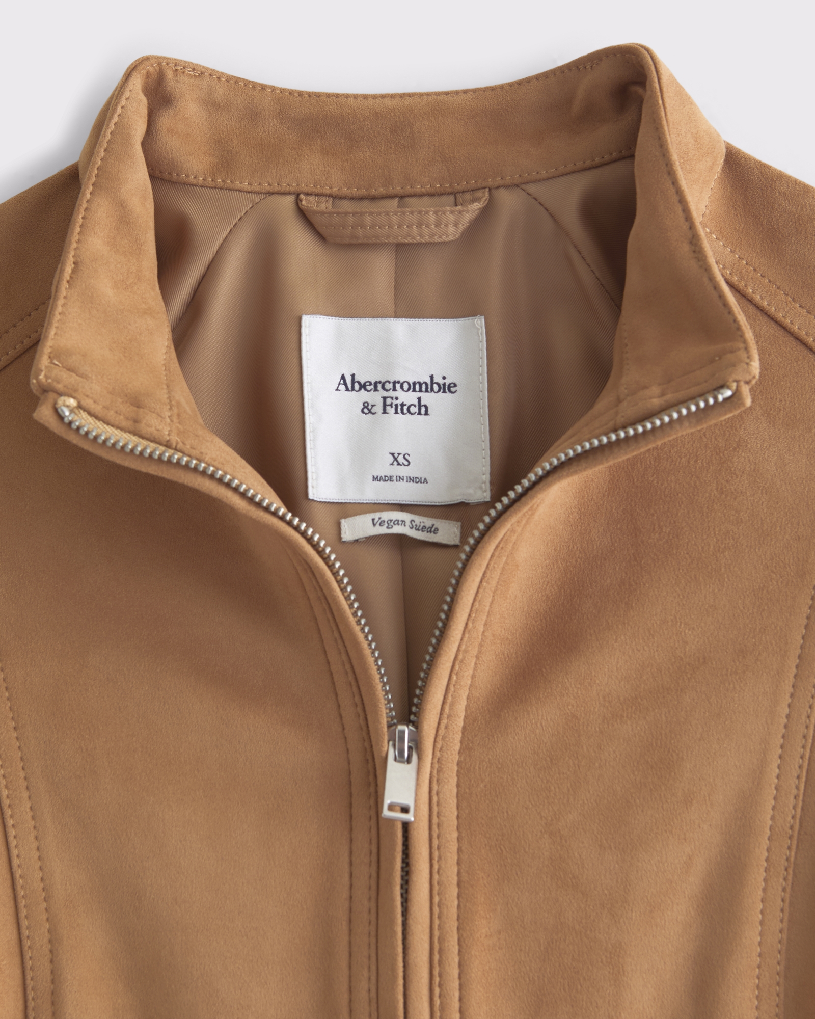 Slim Vegan Suede Mockneck Jacket