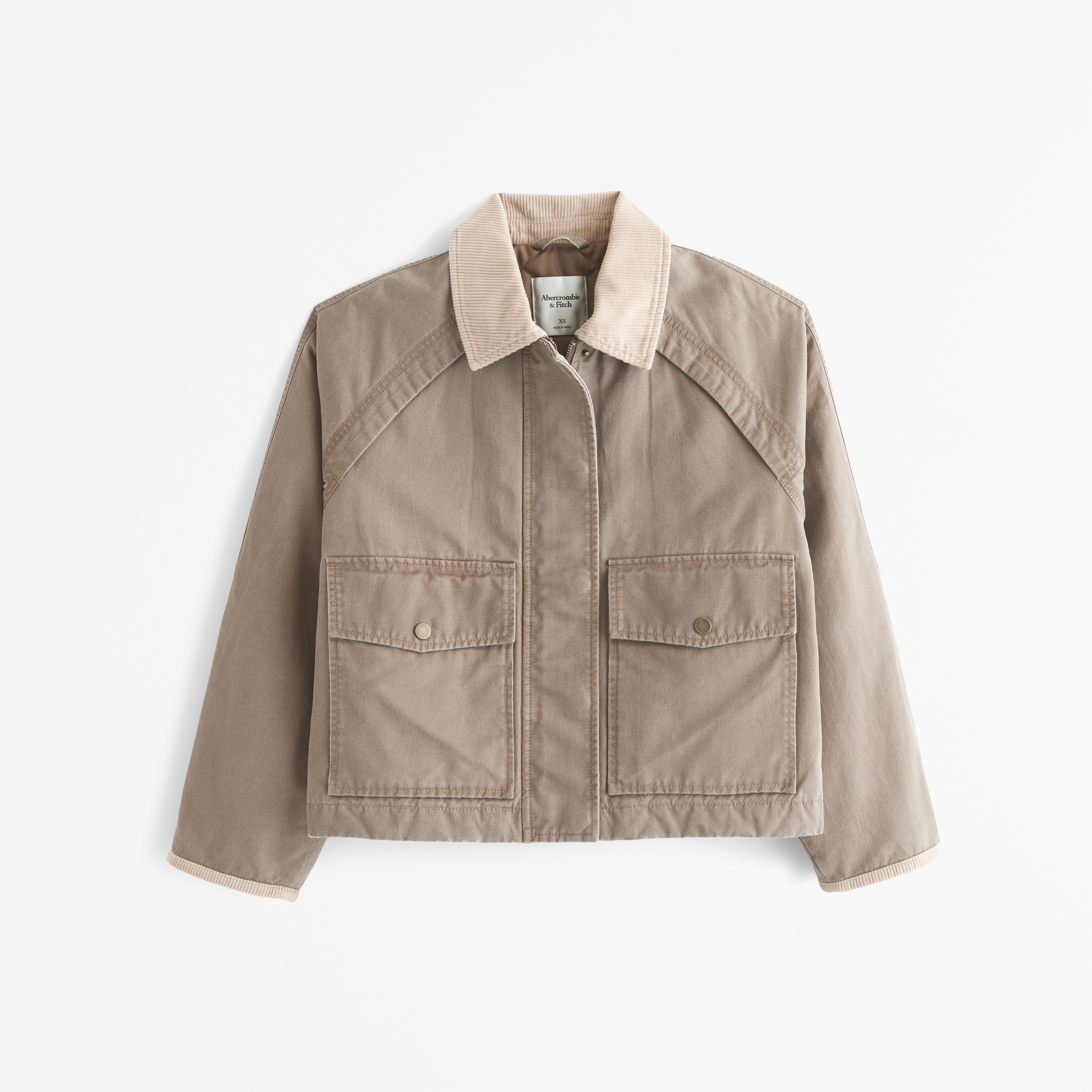 Hollister cropped utility jacket best sale