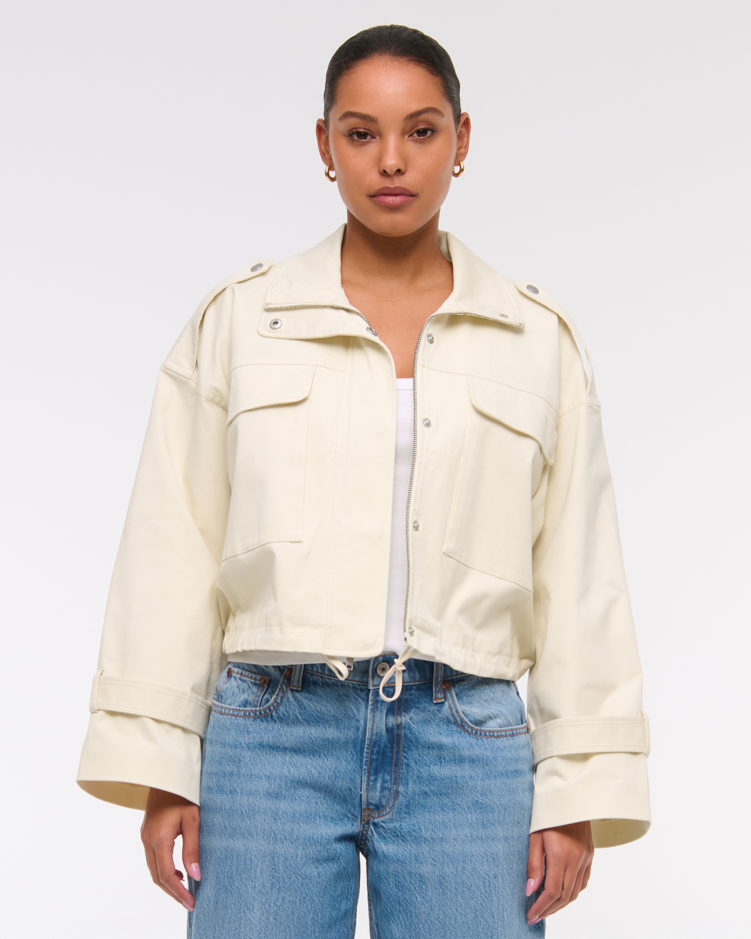 Женские куртки Abercrombie & Fitch Cinched Utility Jacket — фото 2