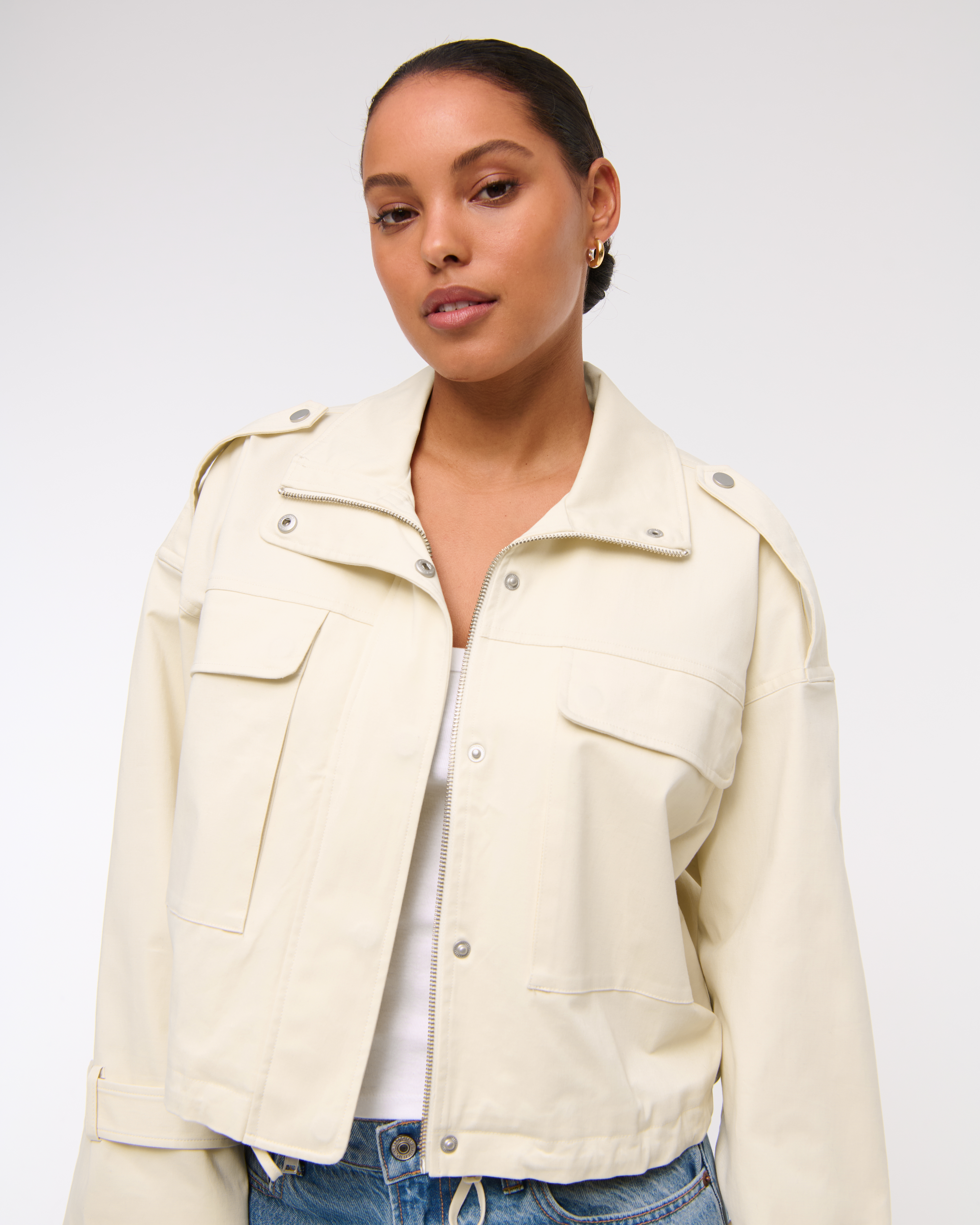 Женские куртки Abercrombie & Fitch Cinched Utility Jacket — фото 3