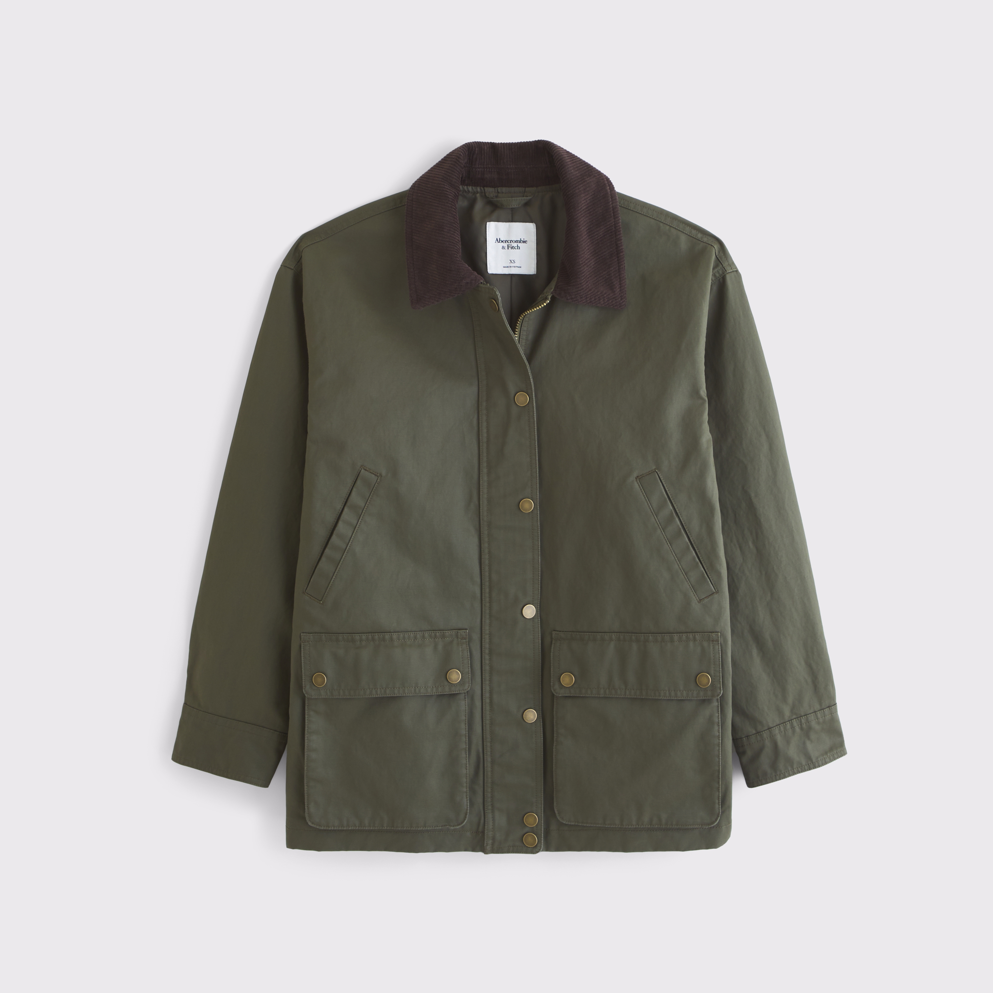 WAXED WEATHER BAL COLLAR FIELD COAT