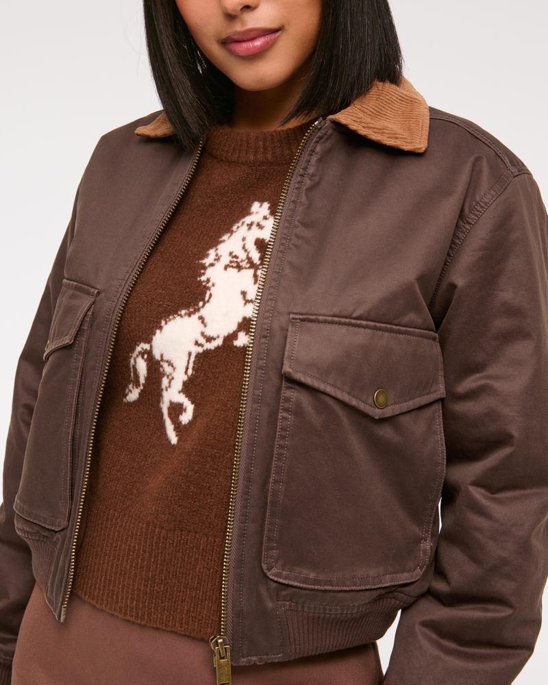 Short Waxed Workwear Jacket