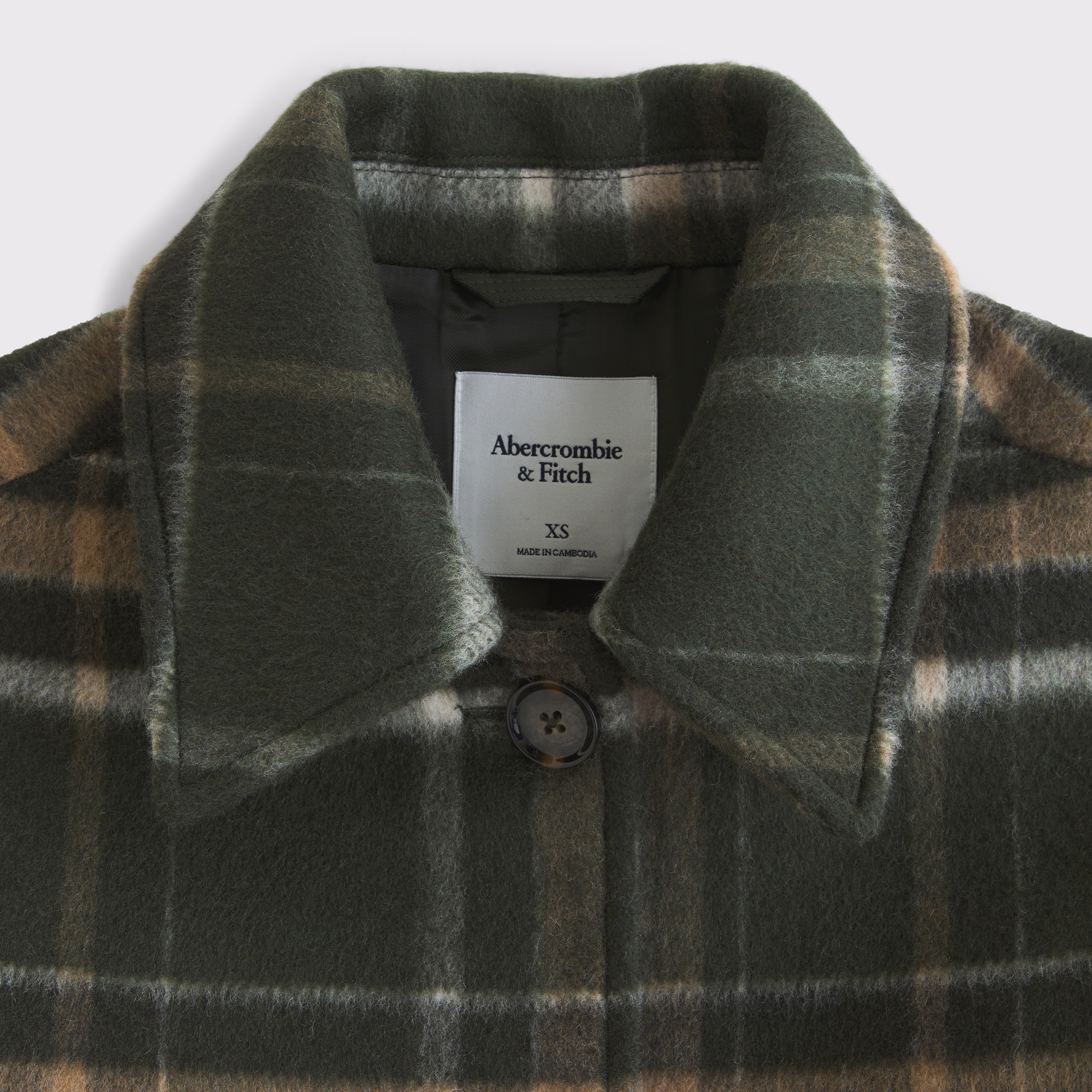 Women's Short Button-Through Wool-Blend Coat | Women's