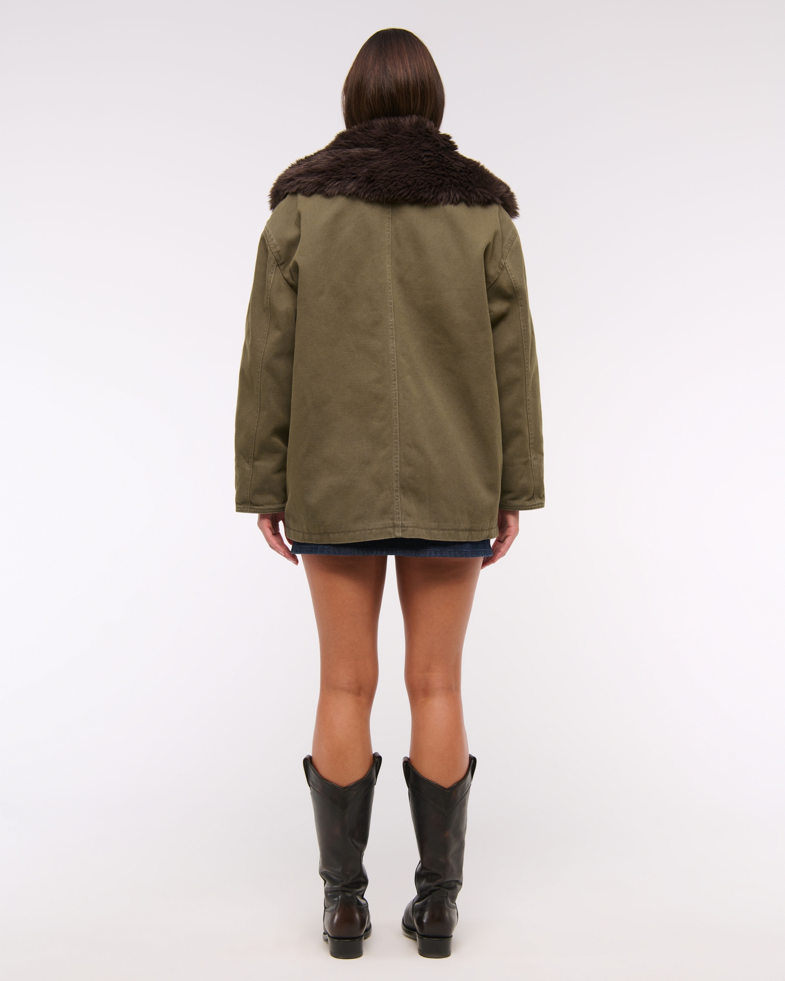 Removable Collar Workwear Coat