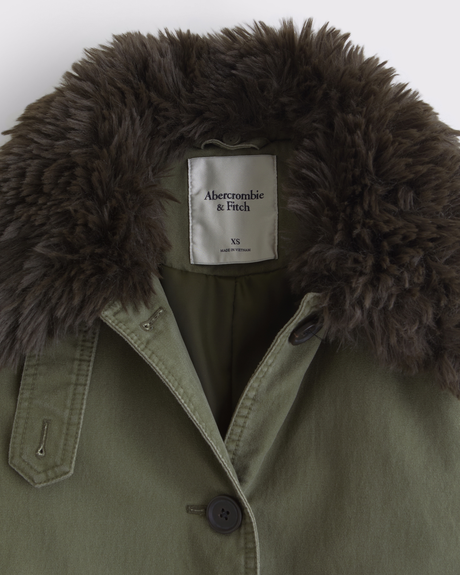 Removable Collar Waxed Mac Coat