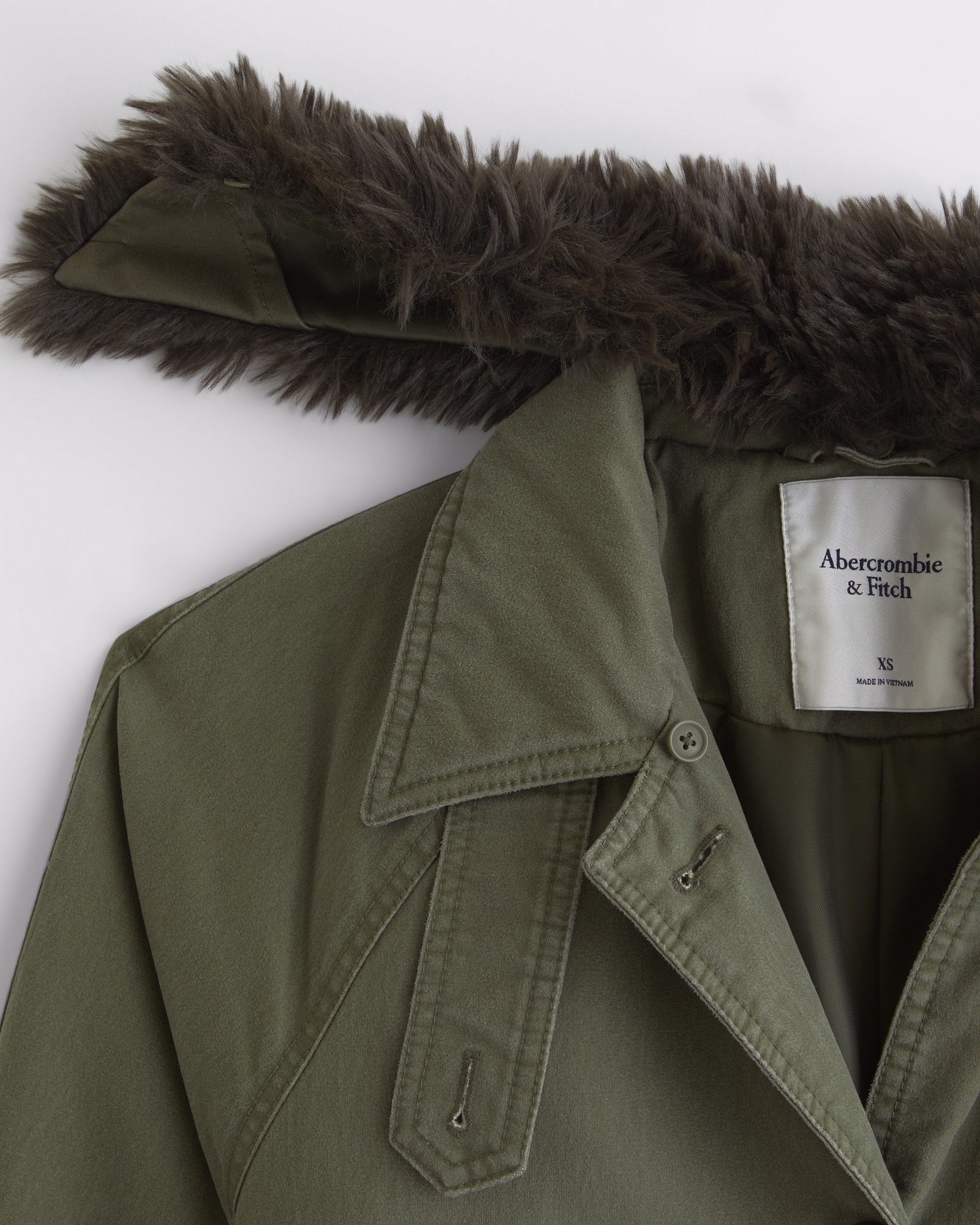 Removable Collar Waxed Mac Coat