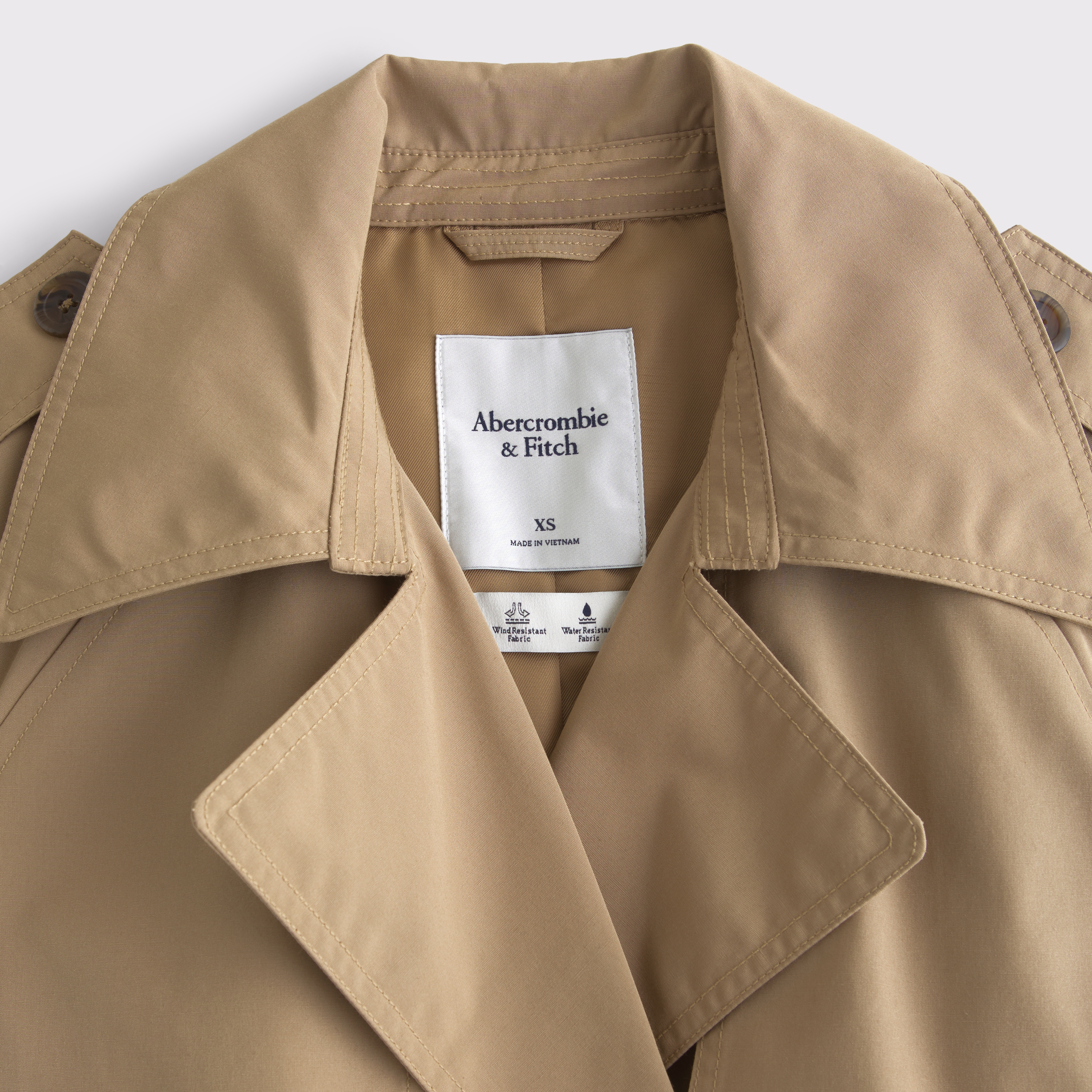 Abercrombie & Fitch Classic Trench Coat In Brown