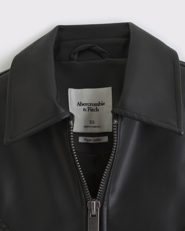 Women's Vegan Leather Fringe Jacket | Women's Clearance