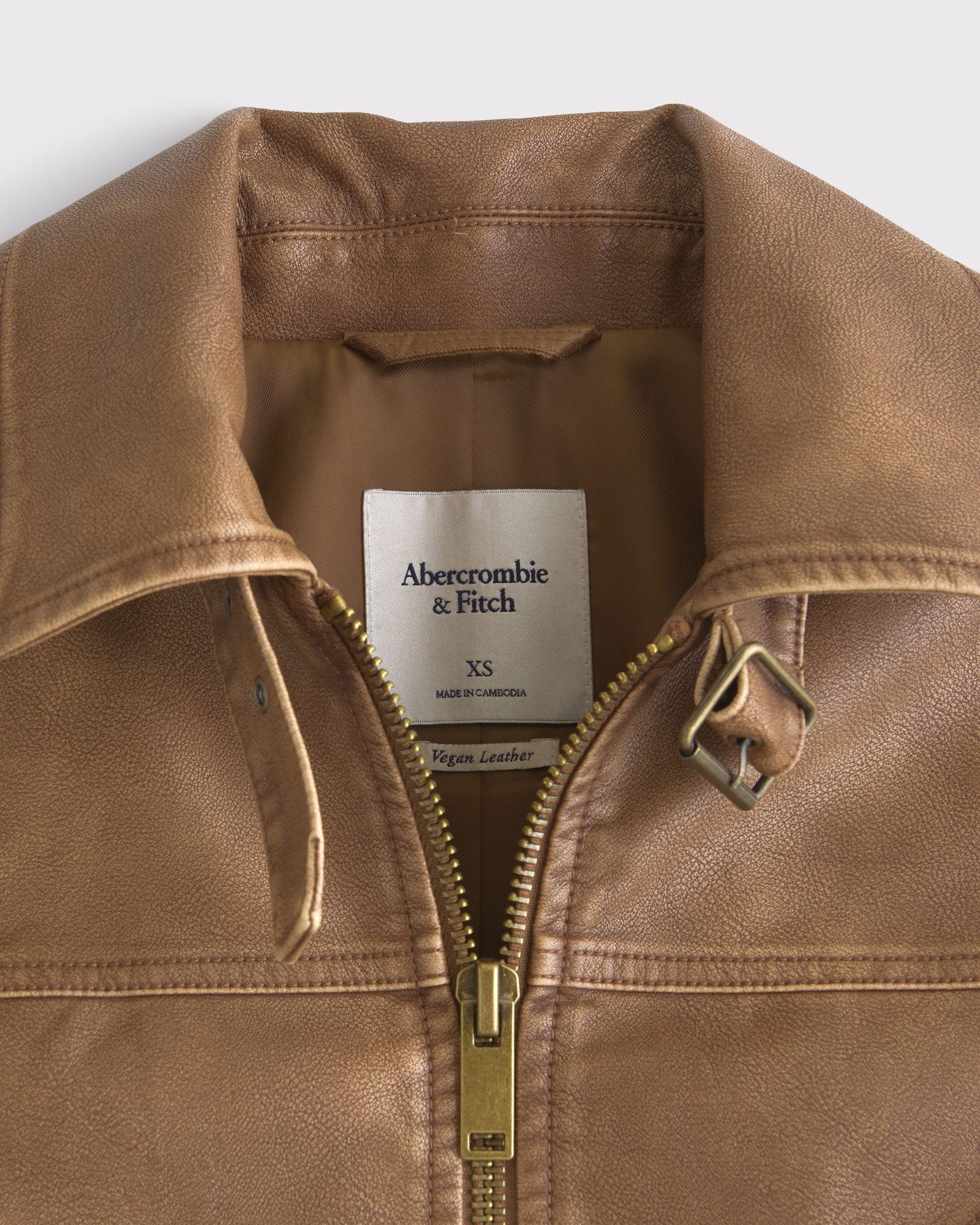 Vegan Leather Shrunken Bomber Jacket
