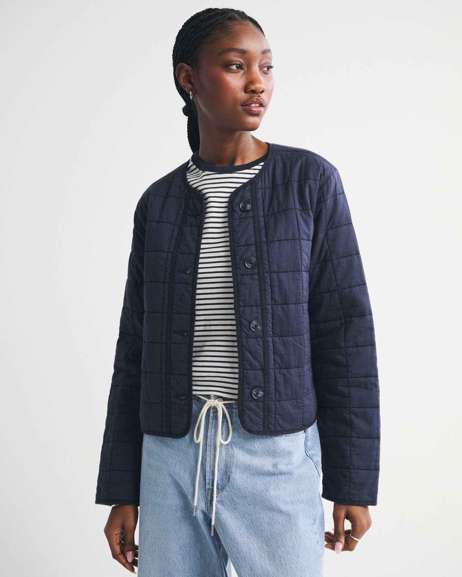 Arden Fair - Dark Blue Trench Coat in Sacramento, CA