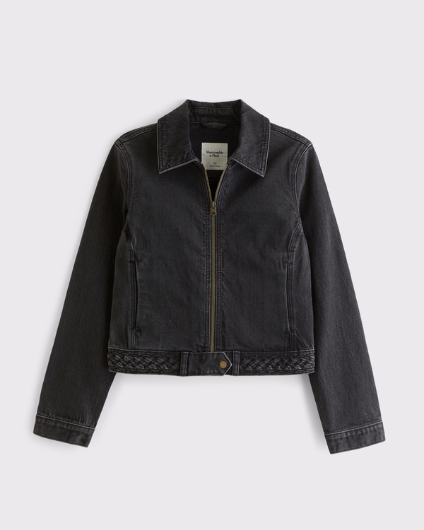 Women's Slim Denim Zip-Up Jacket | Women's Coats & Jackets