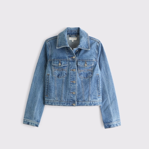 Женские куртки Abercrombie & Fitch Slim Denim Trucker Jacket