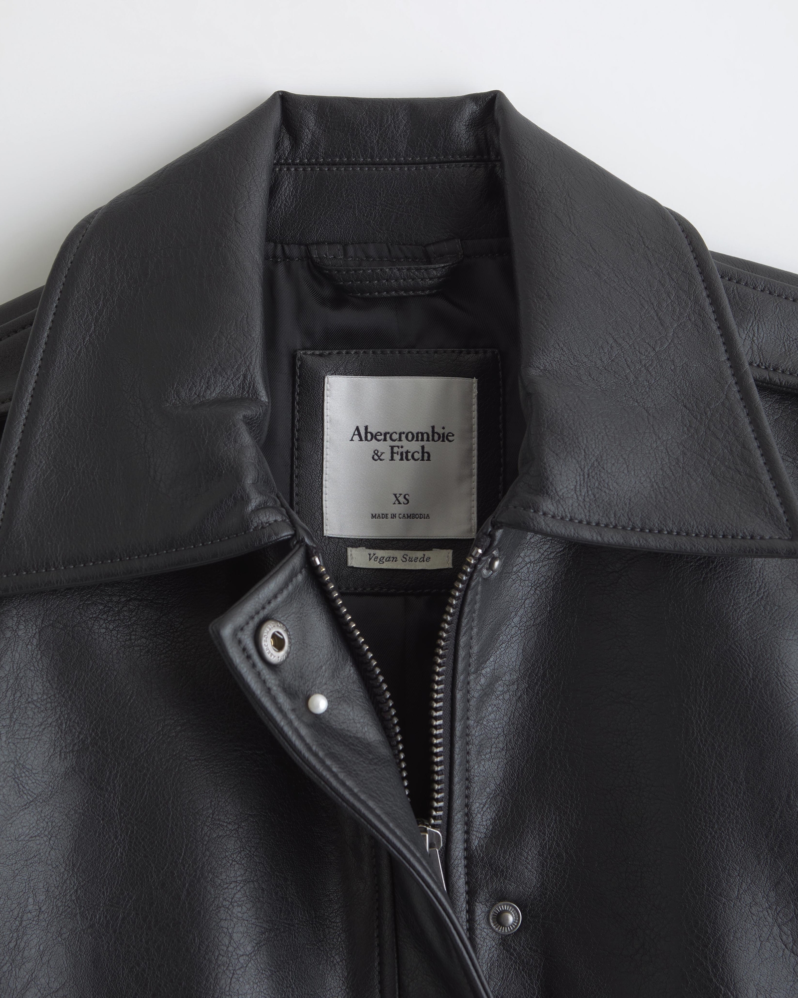 Straight Cut Vegan Leather Jacket