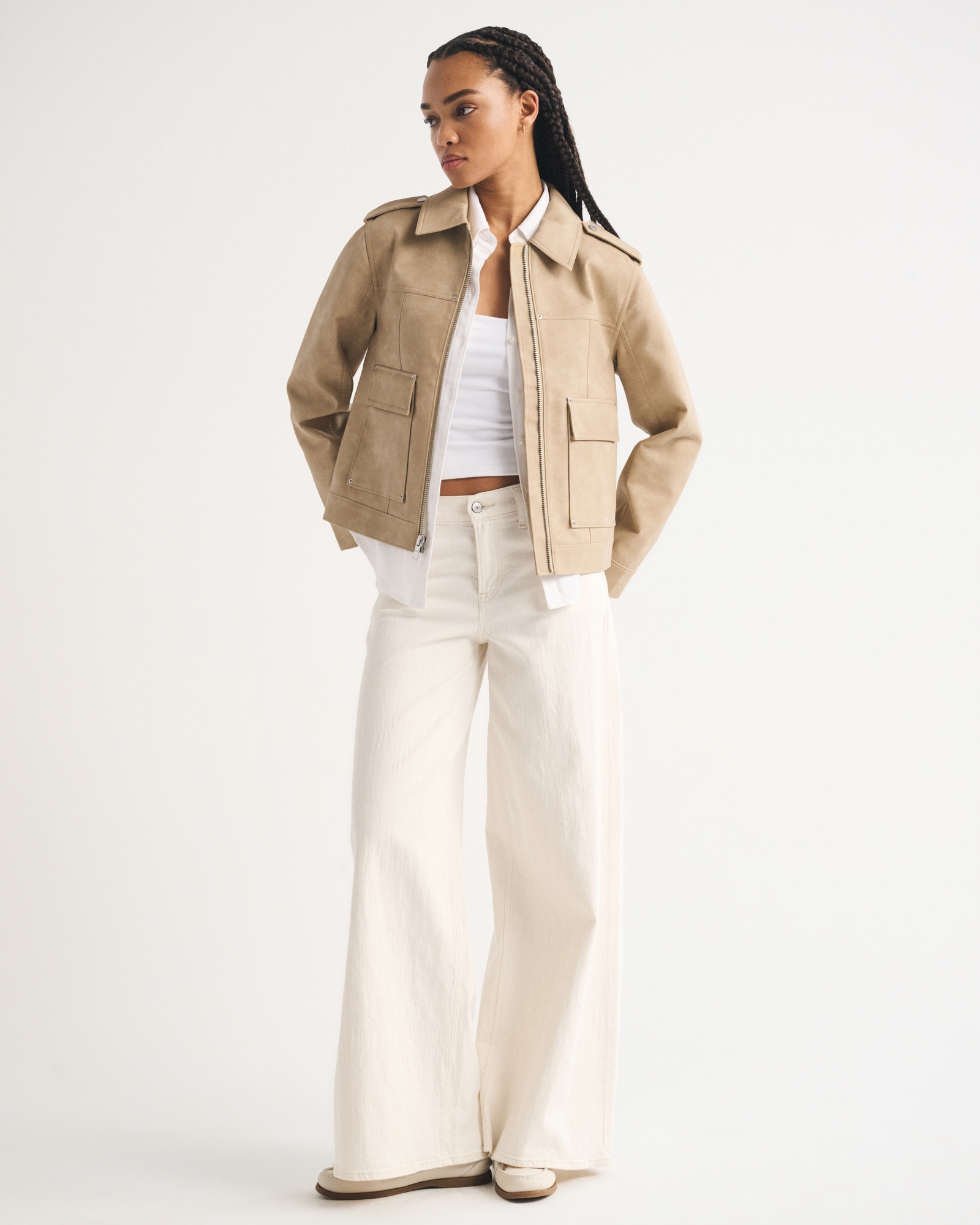 Vegan Sueded Leather Trucker Jacket