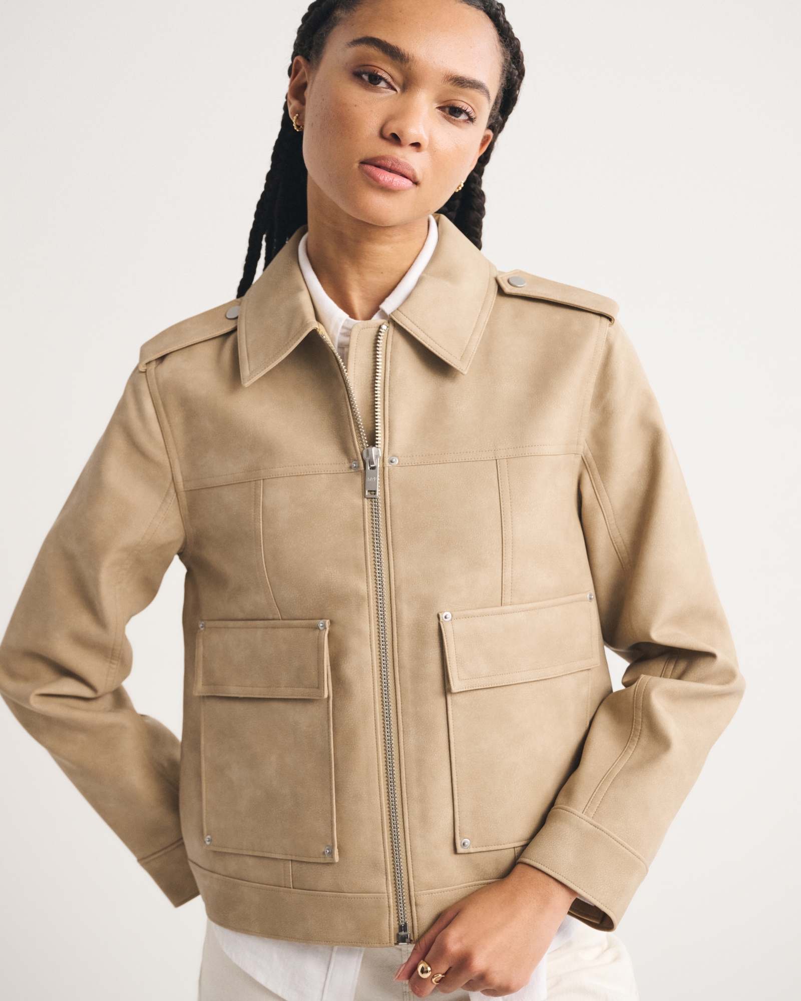 Vegan Sueded Leather Trucker Jacket